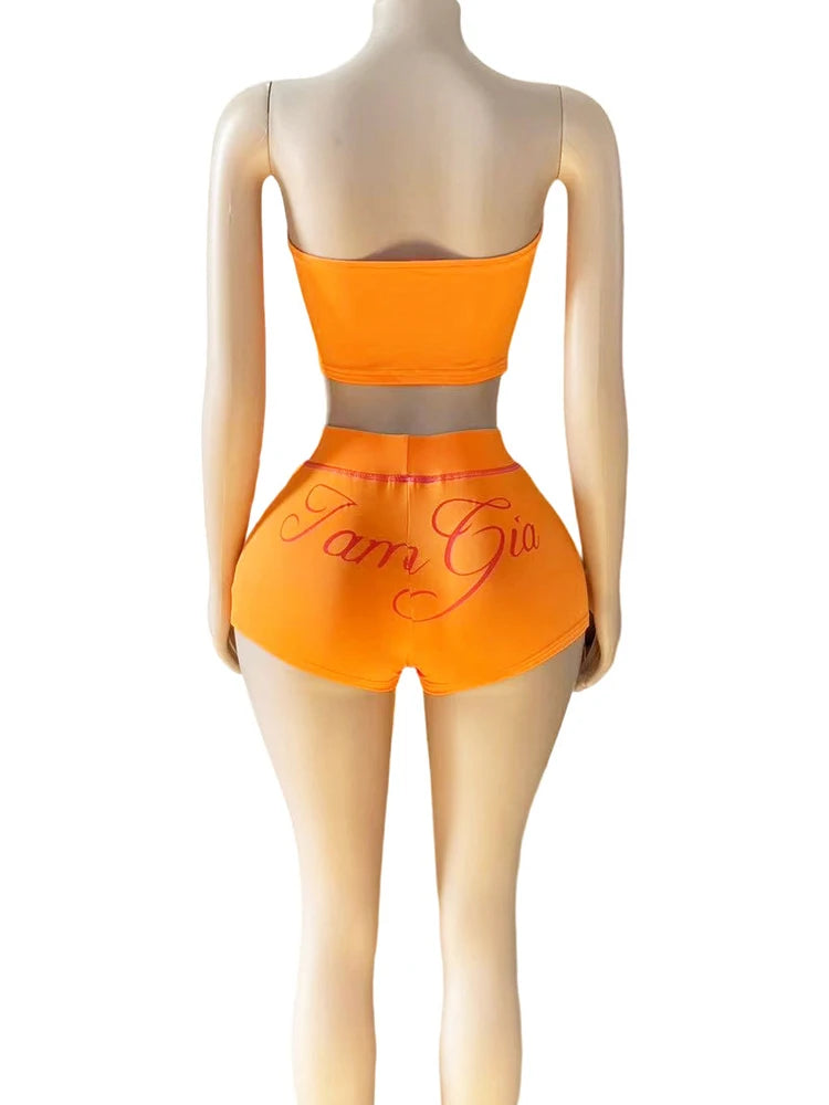 Strapless Matching Shorts Set for Women