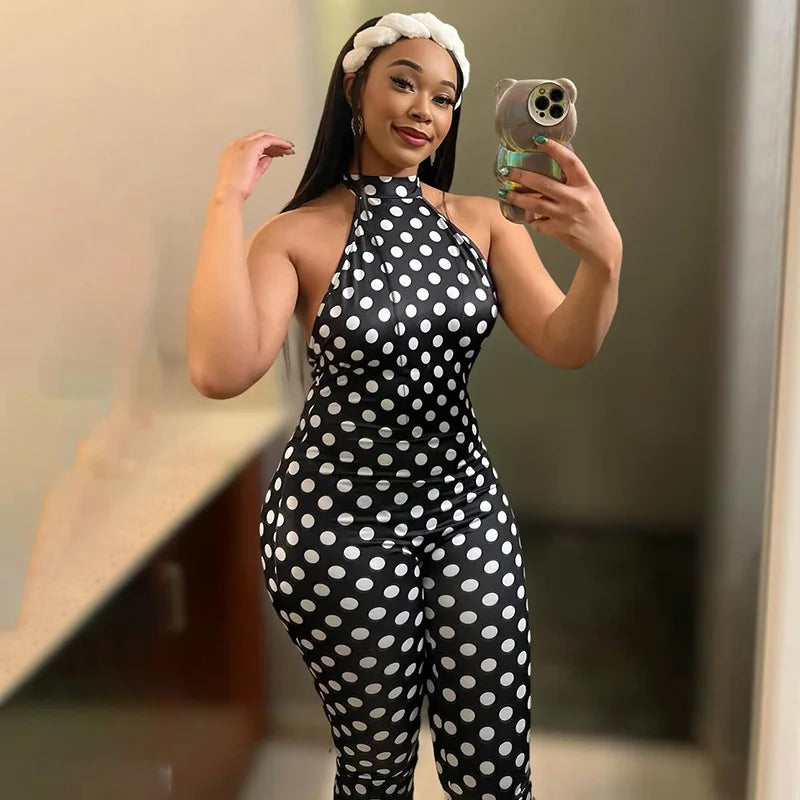 Polka Dot Halter Romper
