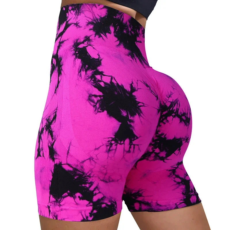 Tie-Dye Push-Up Gym Shorts