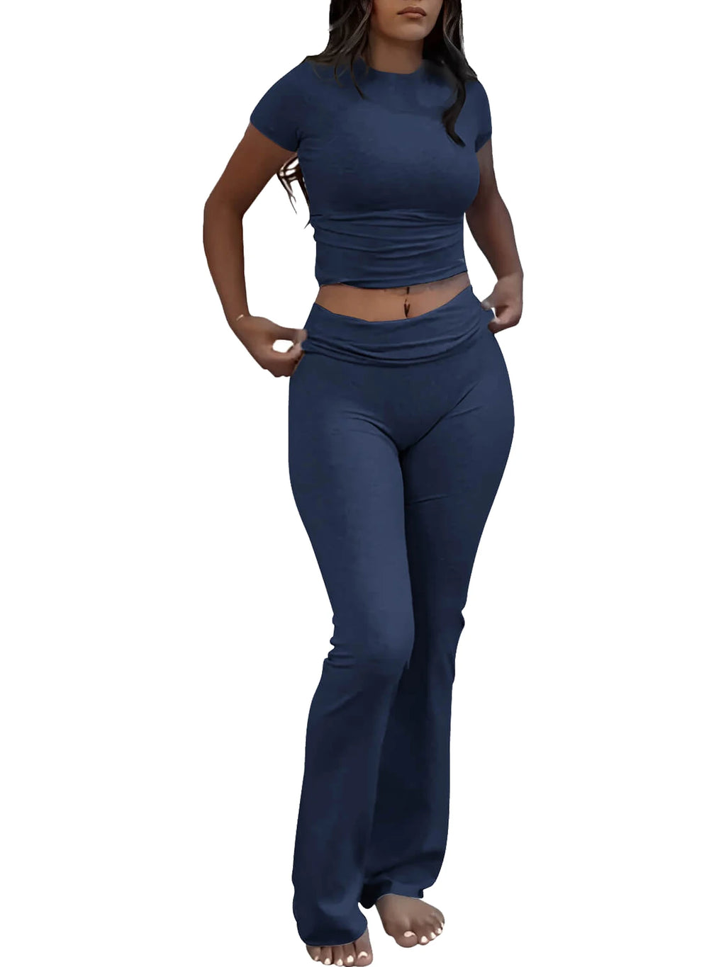 Cuffed Flare Activewear Set