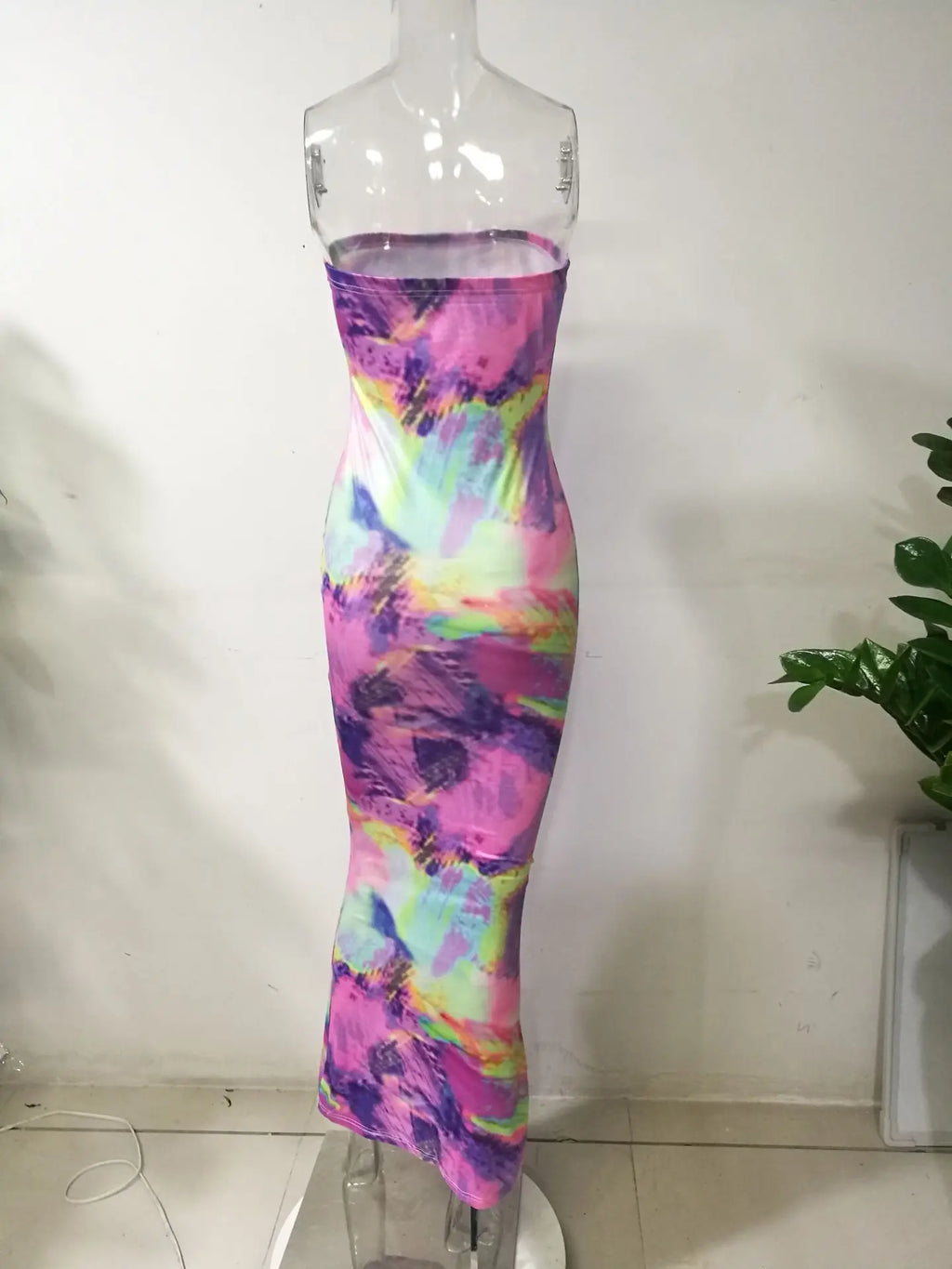 Off-Shoulder Curve Fit Long Dress