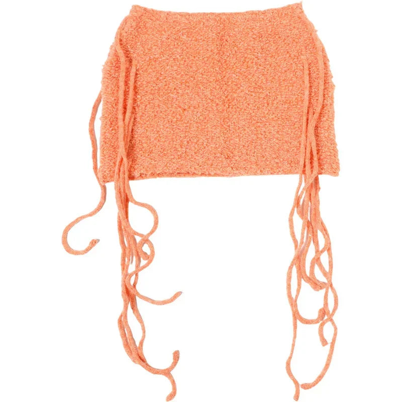 Hip-Hugging Tassel Mini Skirt