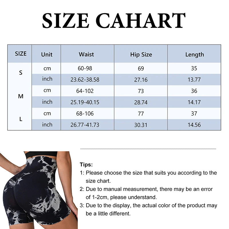 Tie-Dye Push-Up Gym Shorts