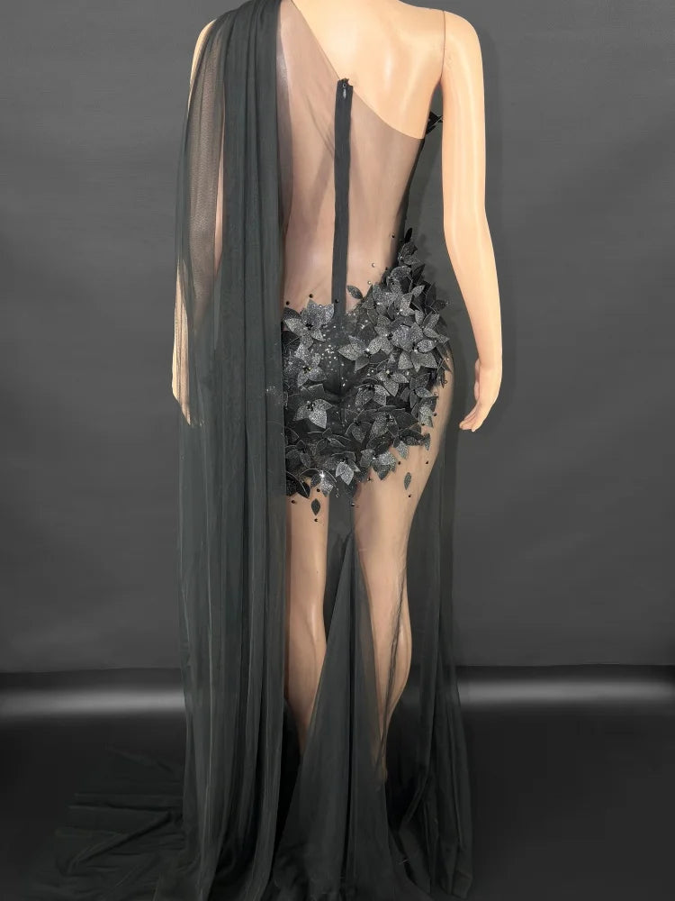 Luxe Bloom Embellished Gown