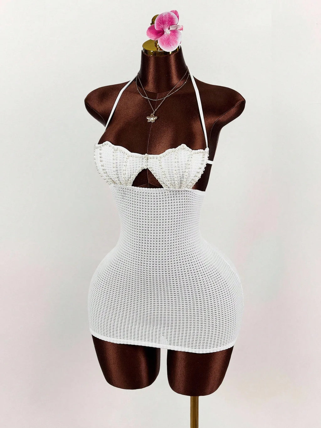 Pearl Crotchet Bodycon Dress