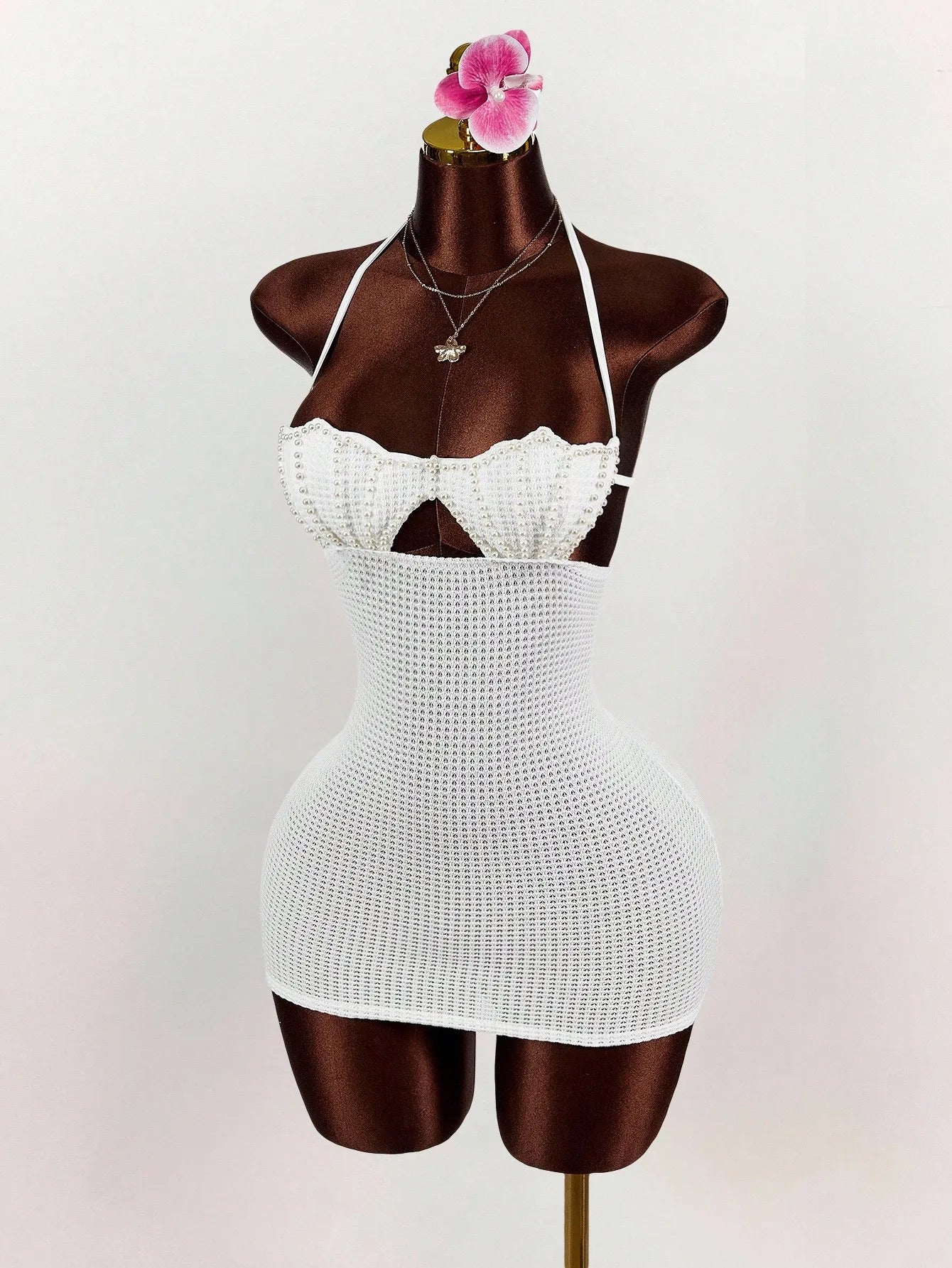 Pearl Crotchet Bodycon Dress