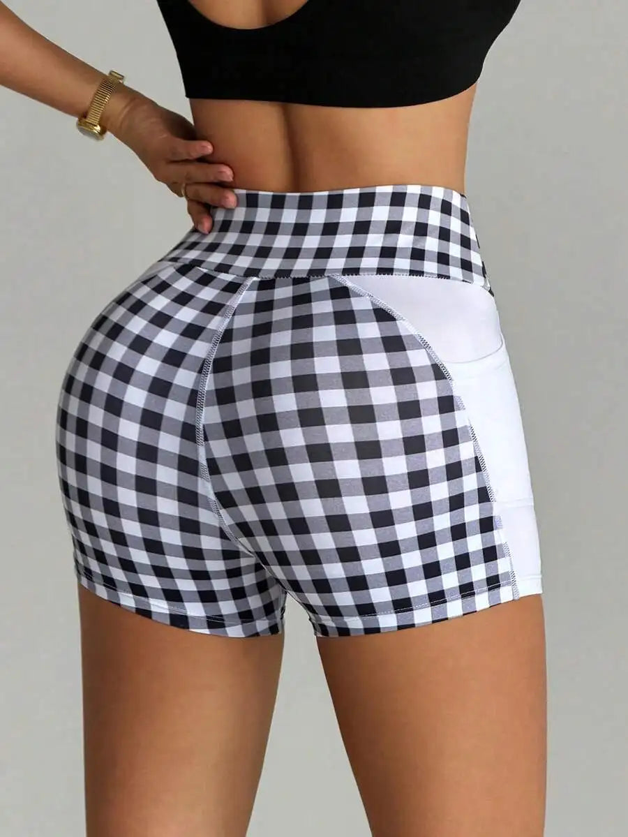 Leopard Print Yoga Shorts