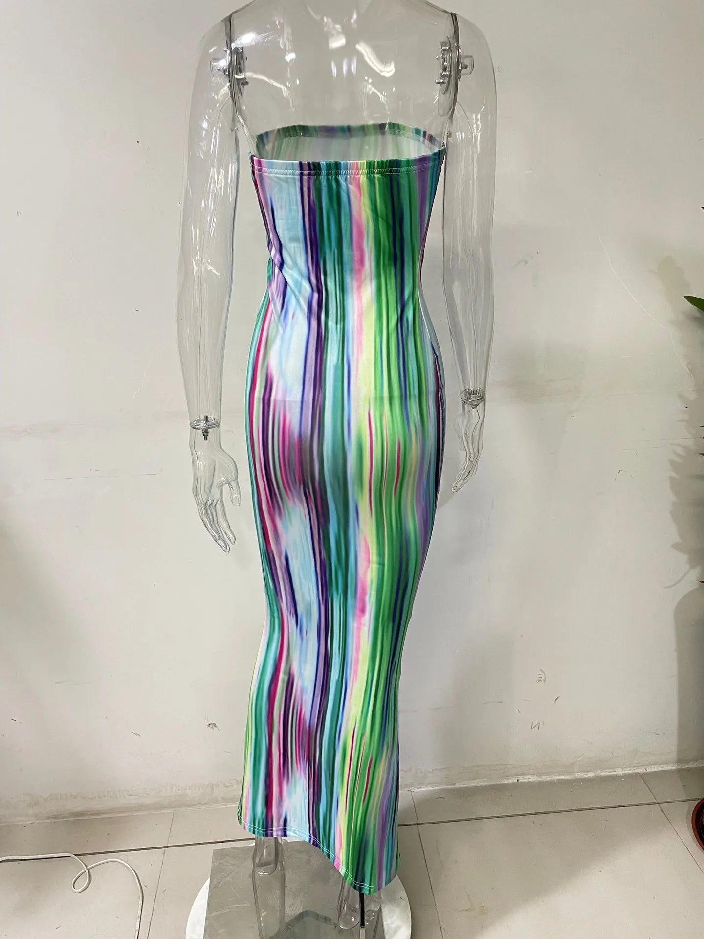 Off-Shoulder Curve Fit Long Dress