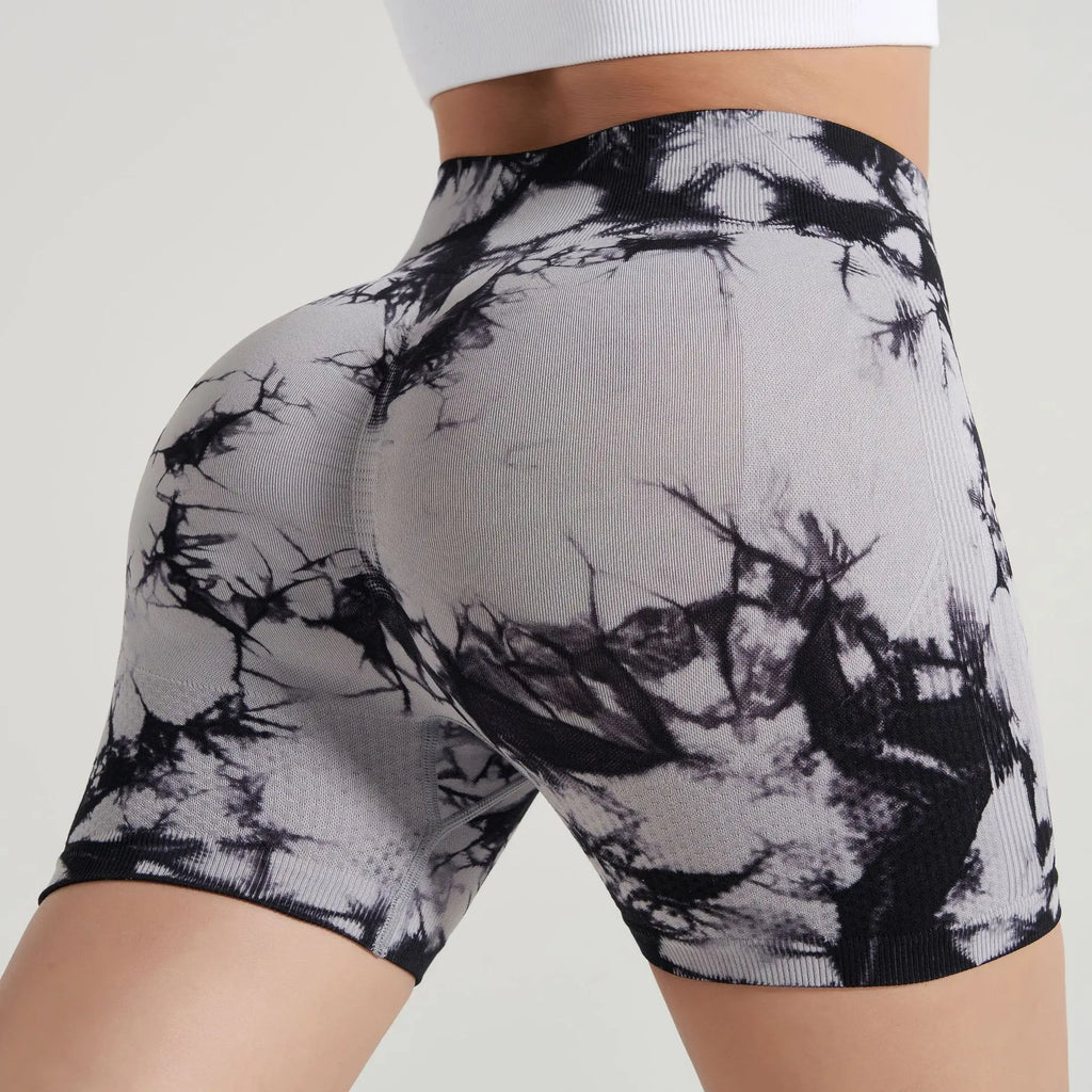 Tie-Dye Push-Up Gym Shorts