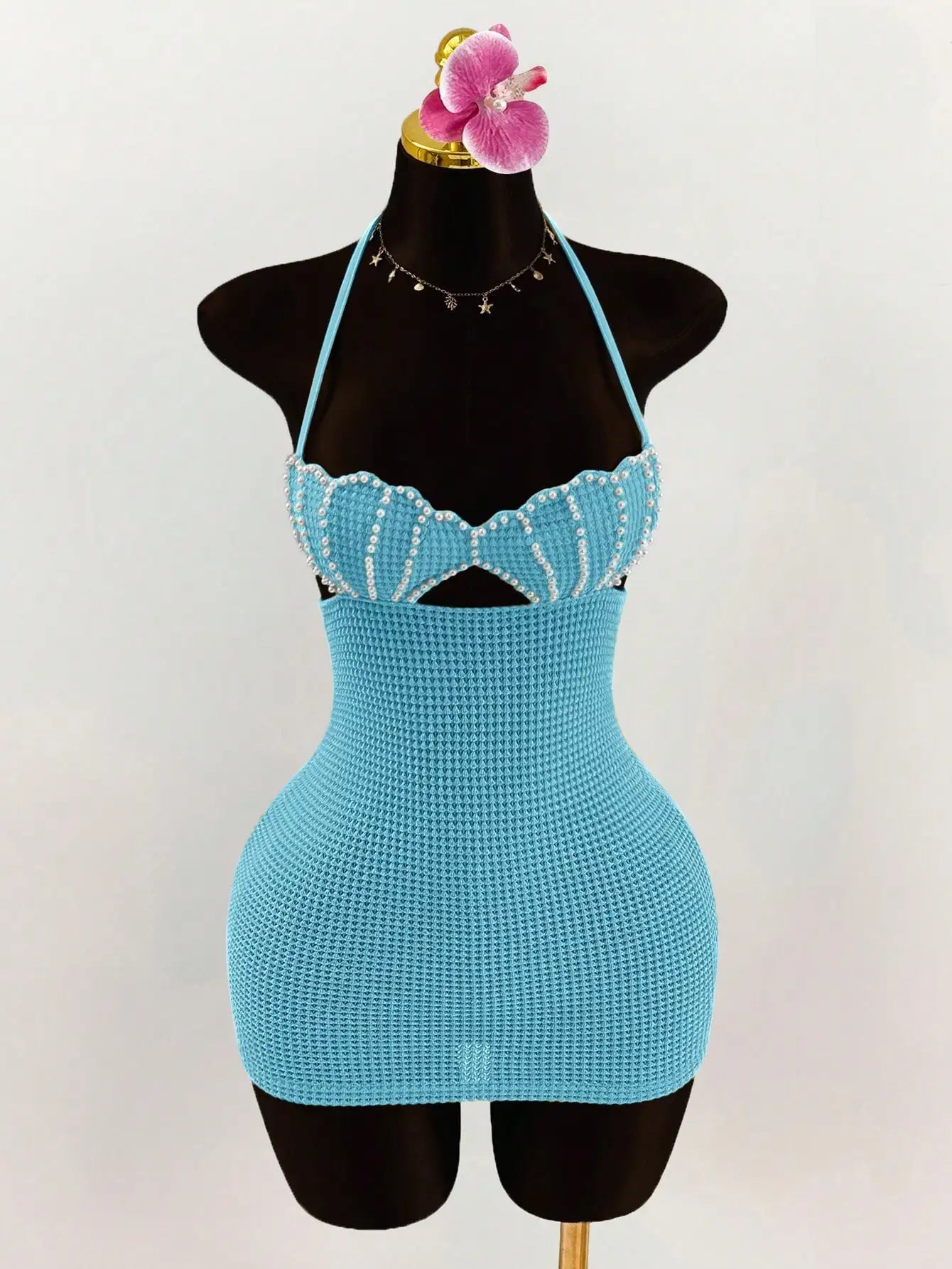 Pearl Crotchet Bodycon Dress