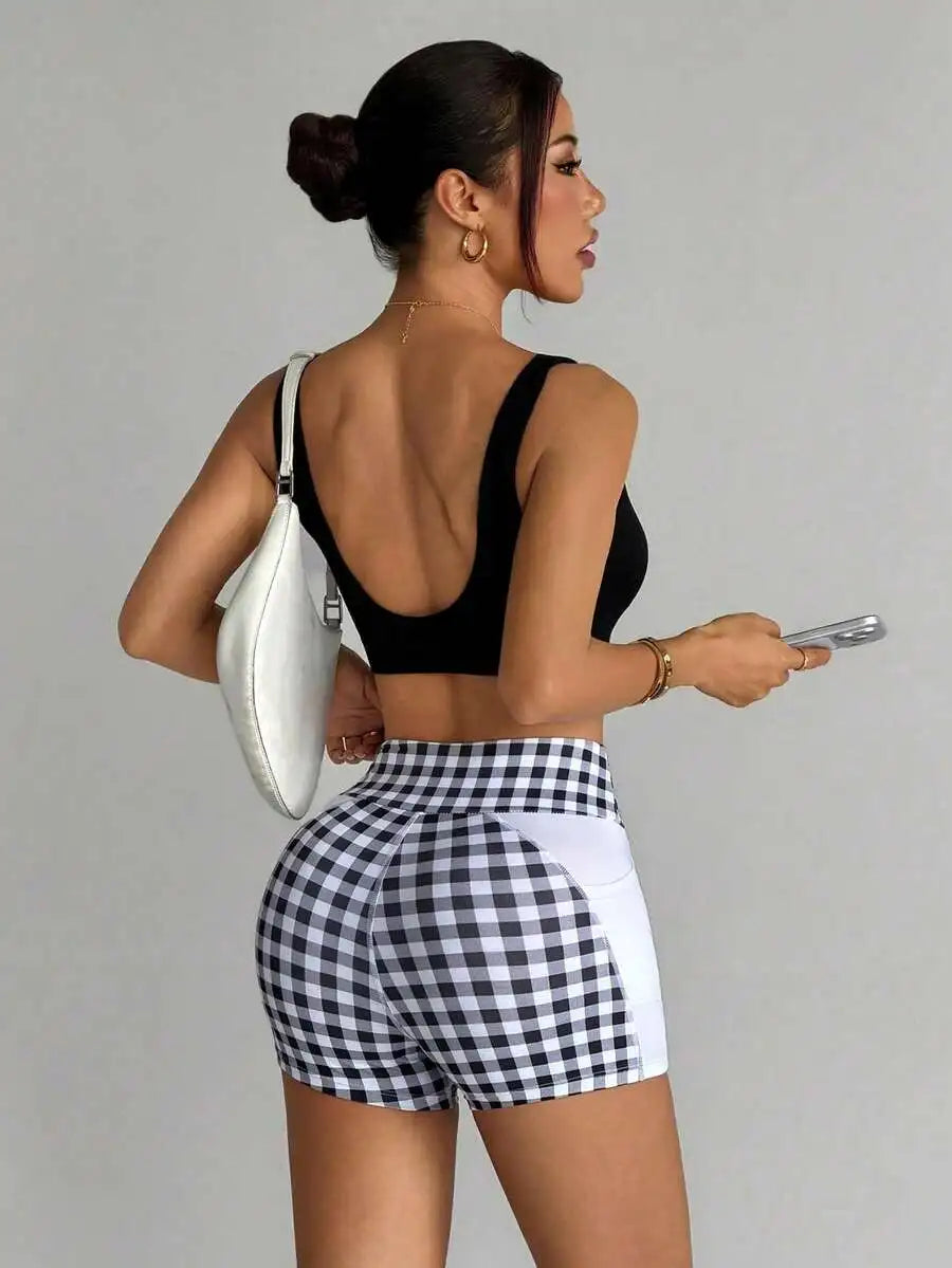 Leopard Print Yoga Shorts