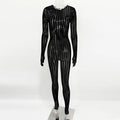 Transparent Mesh Bodysuit Jumpsuit
