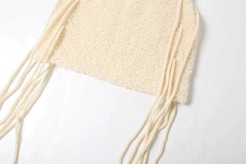 Hip-Hugging Tassel Mini Skirt