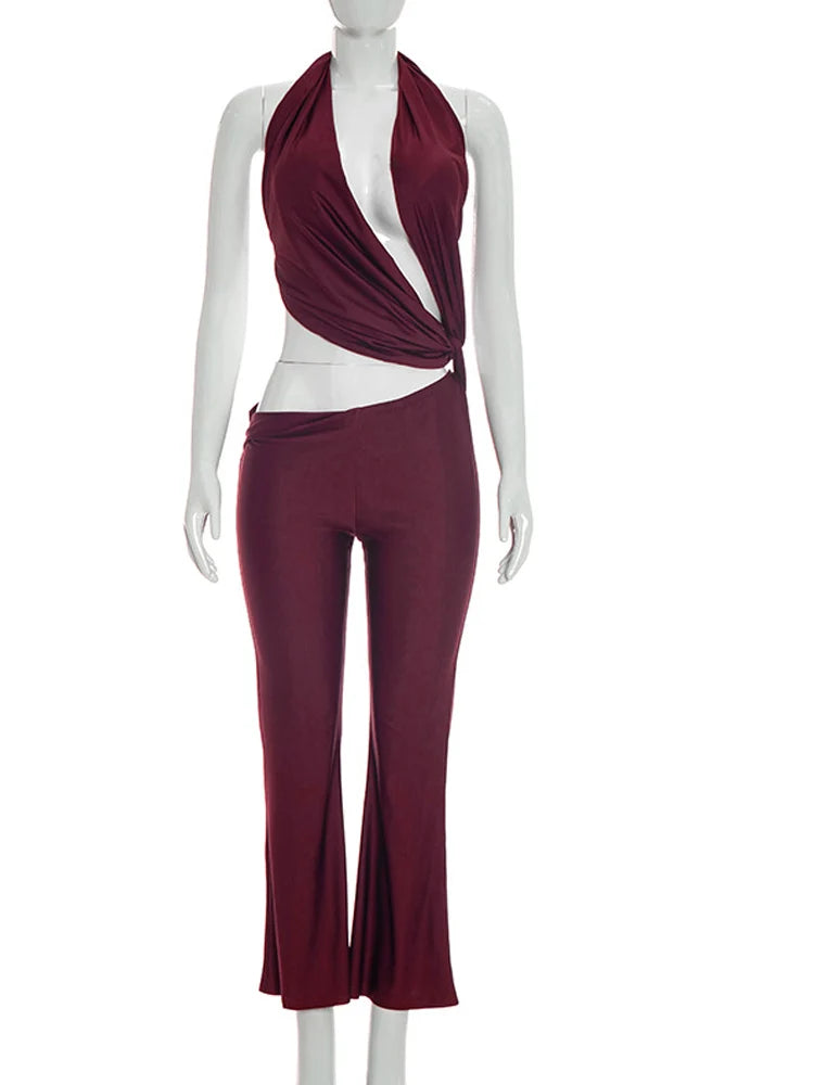 Mocha Muse Backless Jumpsuit