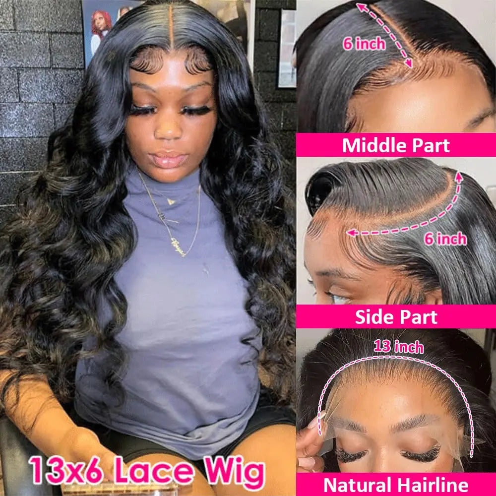 Body Wave HD Lace Wig – 13x6 Frontal, 250% Density, Pre-Plucked