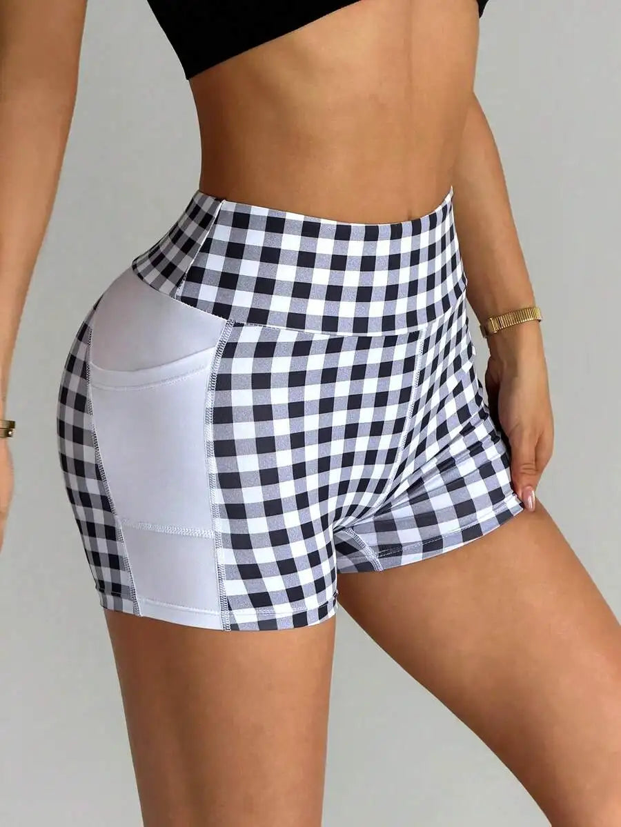 Leopard Print Yoga Shorts