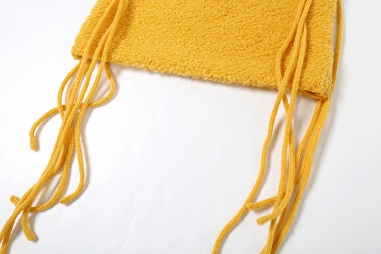 Slim Fit Tassel Hem Mini Skirt