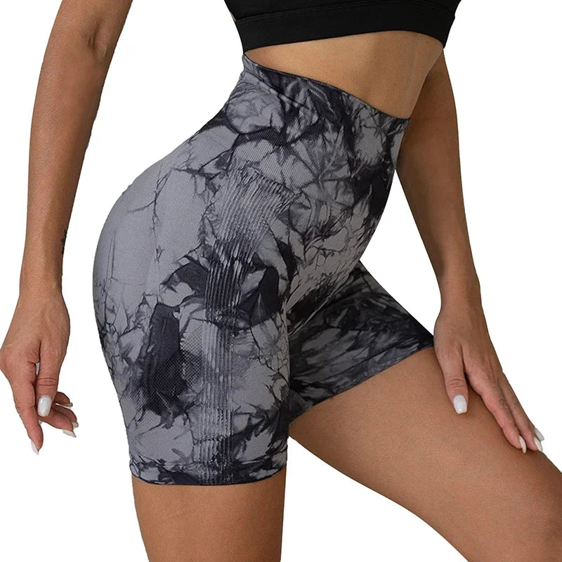 Tie-Dye Push-Up Gym Shorts