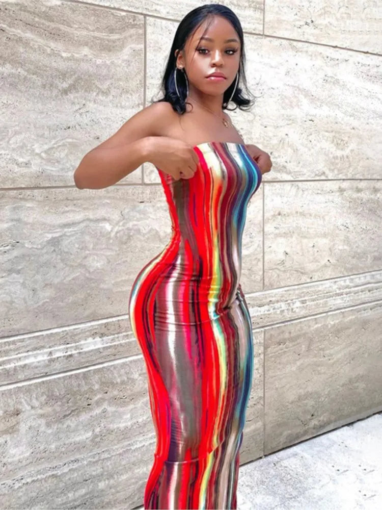 Off-Shoulder Curve Fit Long Dress
