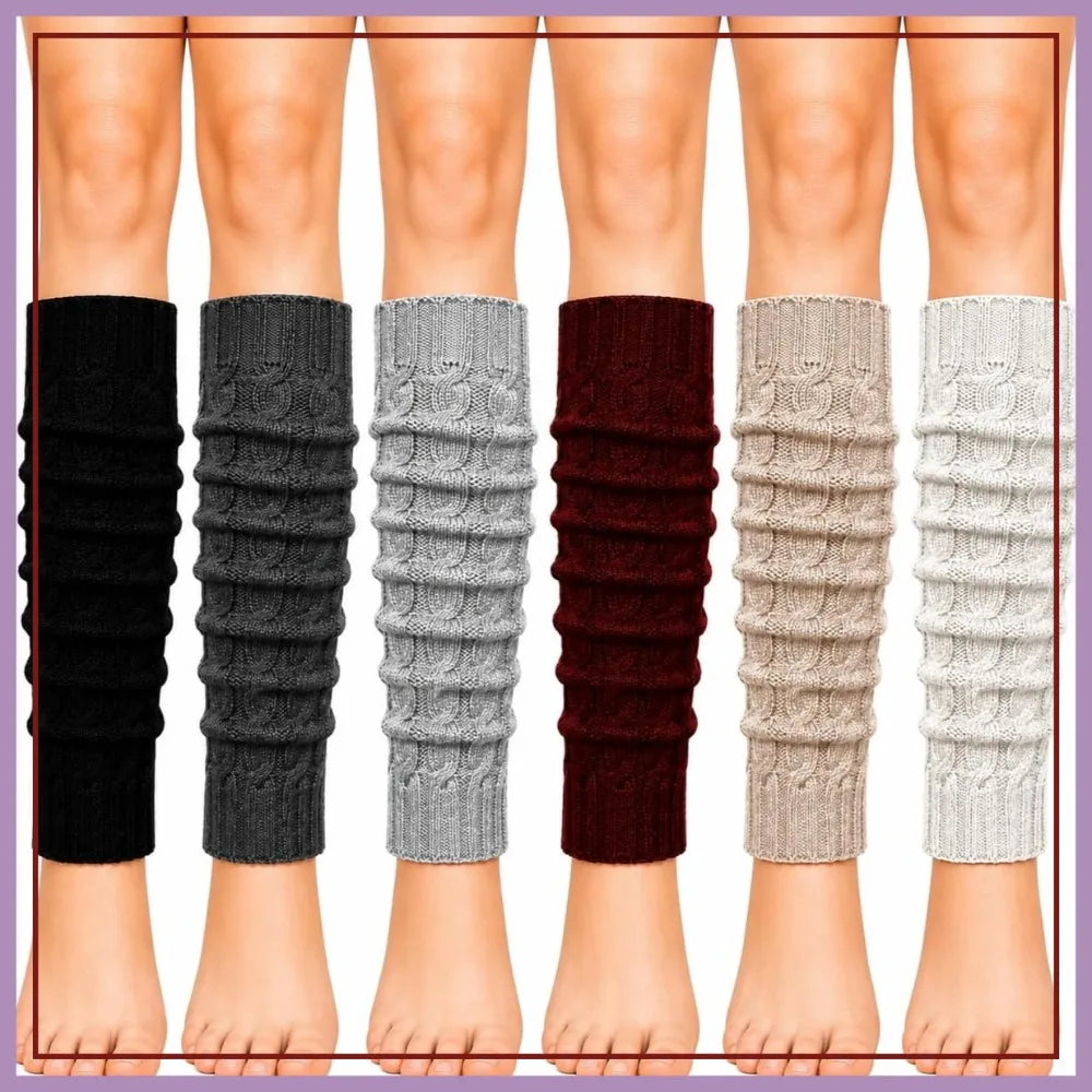 6-Pair Knit Leg Warmers