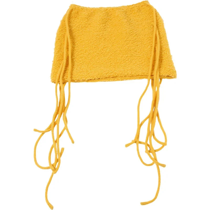 Hip-Hugging Tassel Mini Skirt