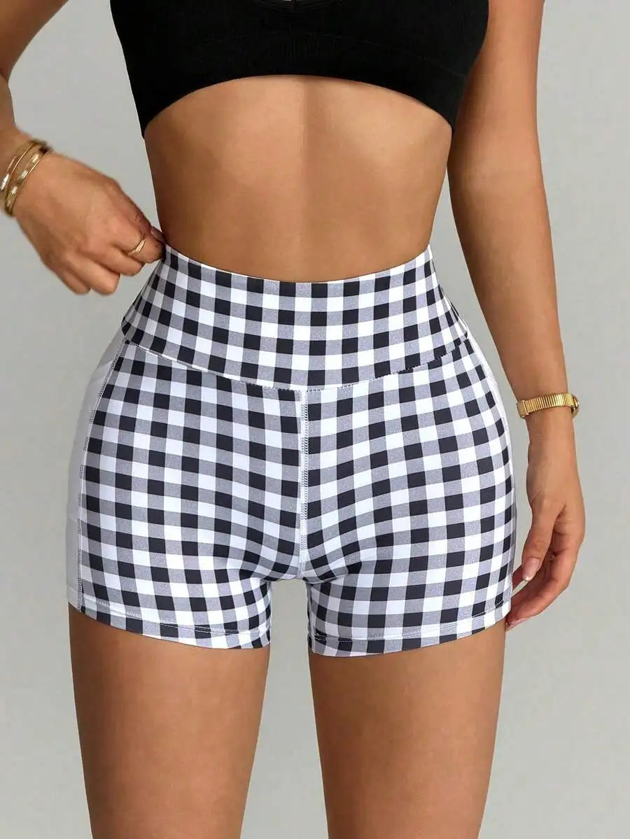 Leopard Print Yoga Shorts