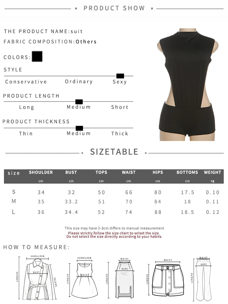 O-Neck Sleek Fit Romper