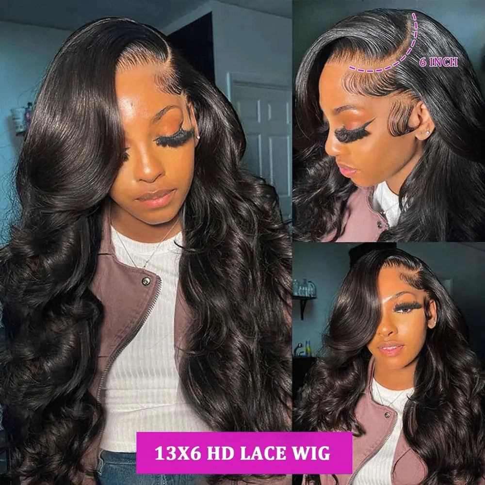 Body Wave HD Lace Wig – 13x6 Frontal, 250% Density, Pre-Plucked