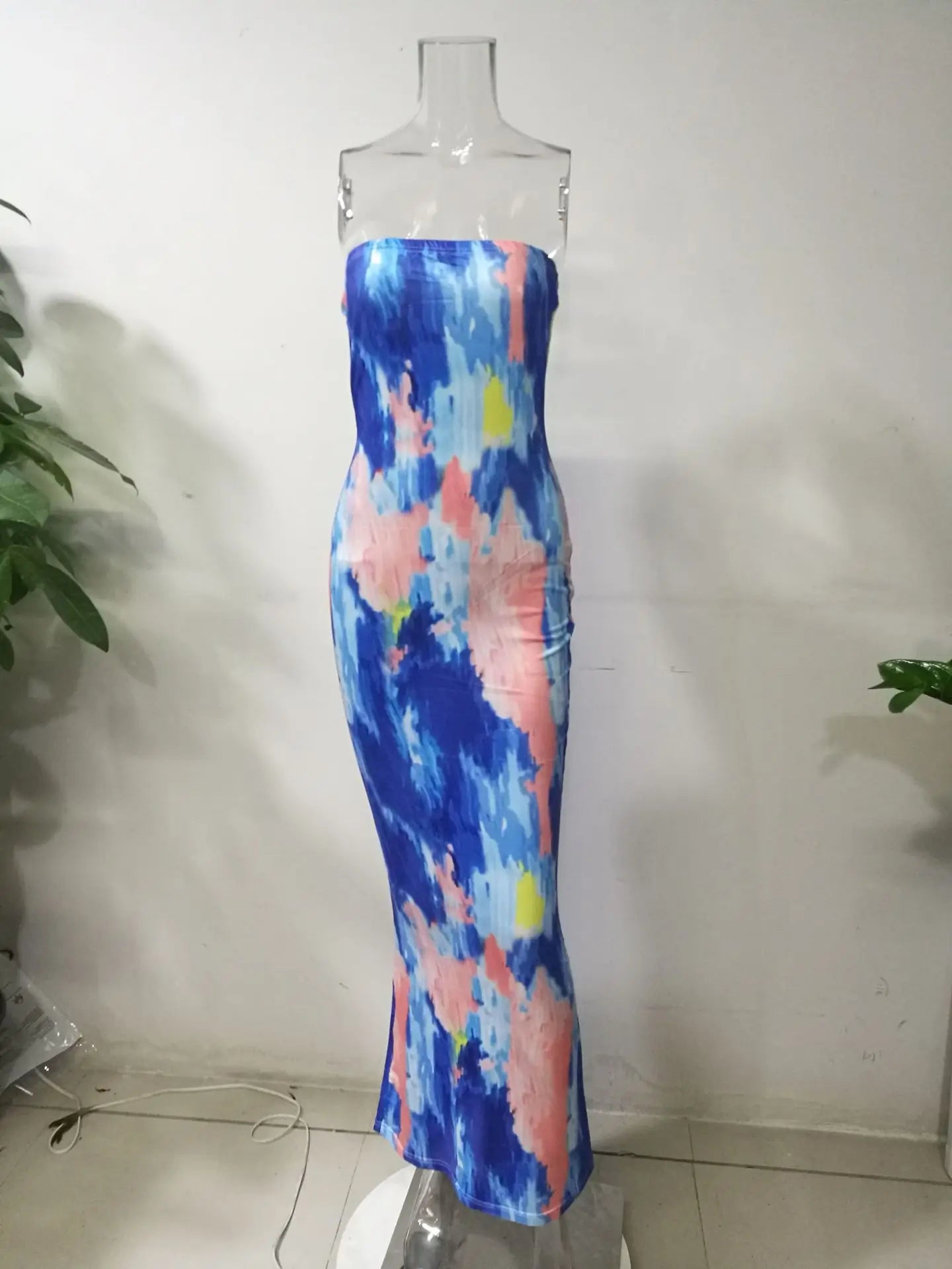 Off-Shoulder Curve Fit Long Dress