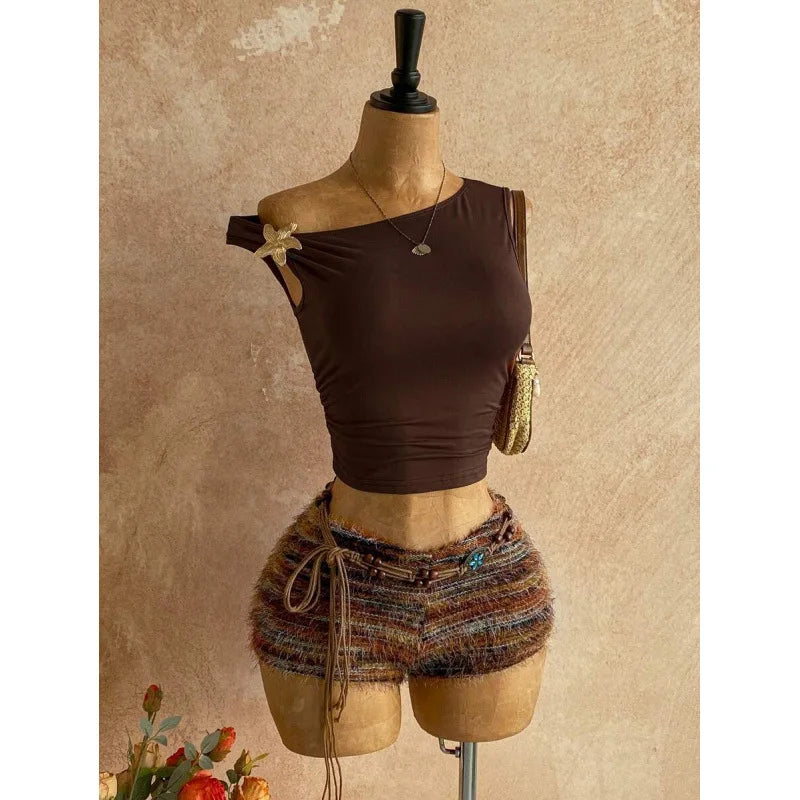 Cutout Waist Summer Set