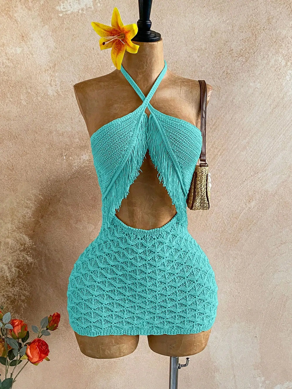 Beach Babe Backless Fringe Dress