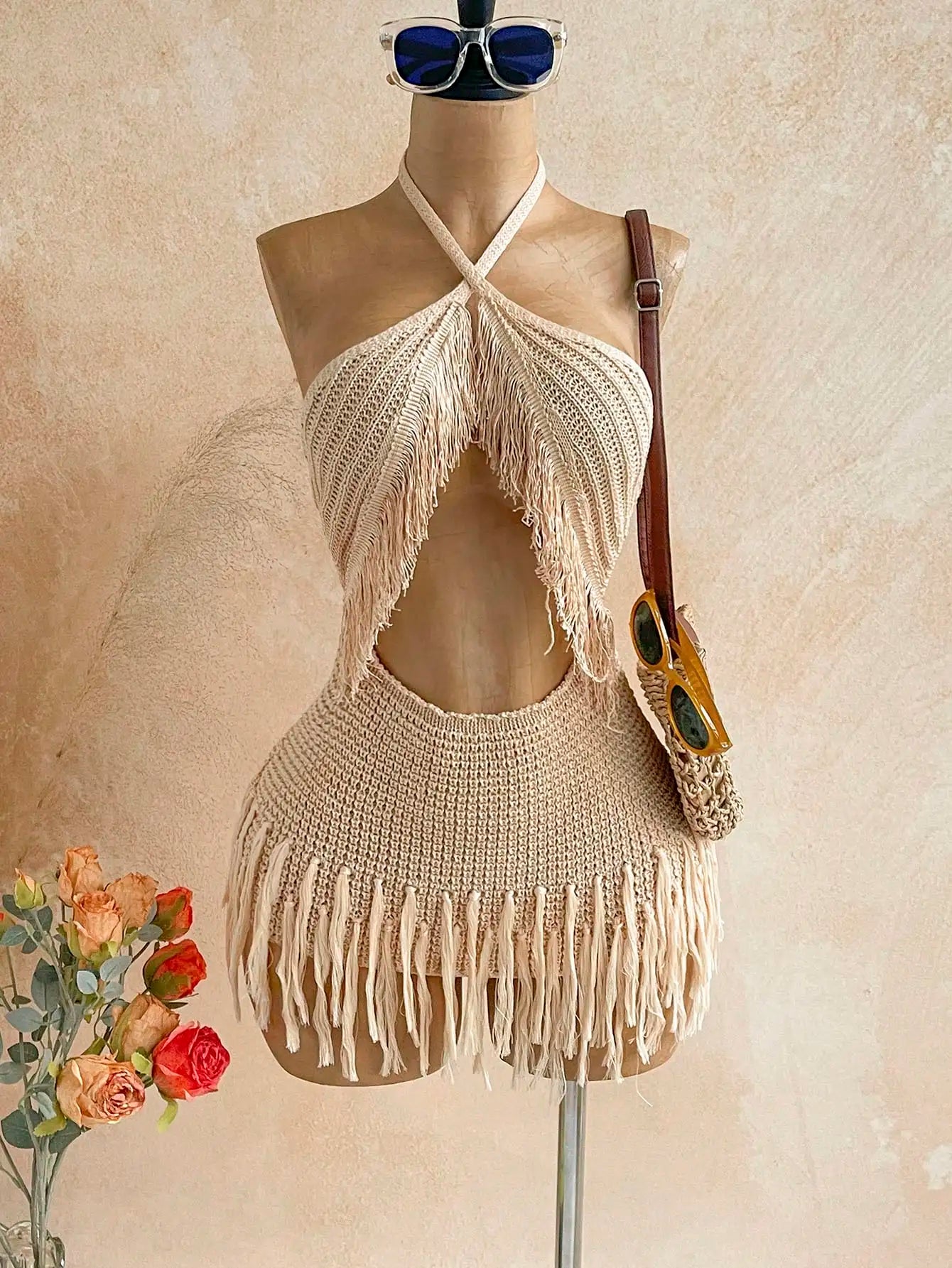 Beach Babe Backless Fringe Dress