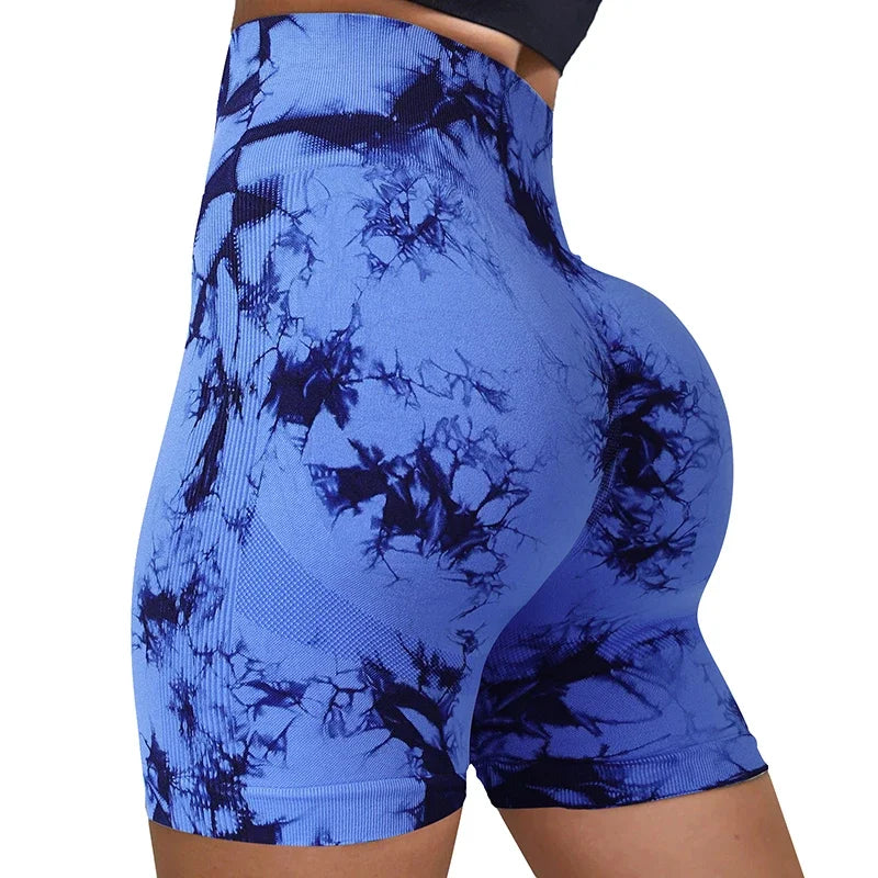Tie-Dye Push-Up Gym Shorts