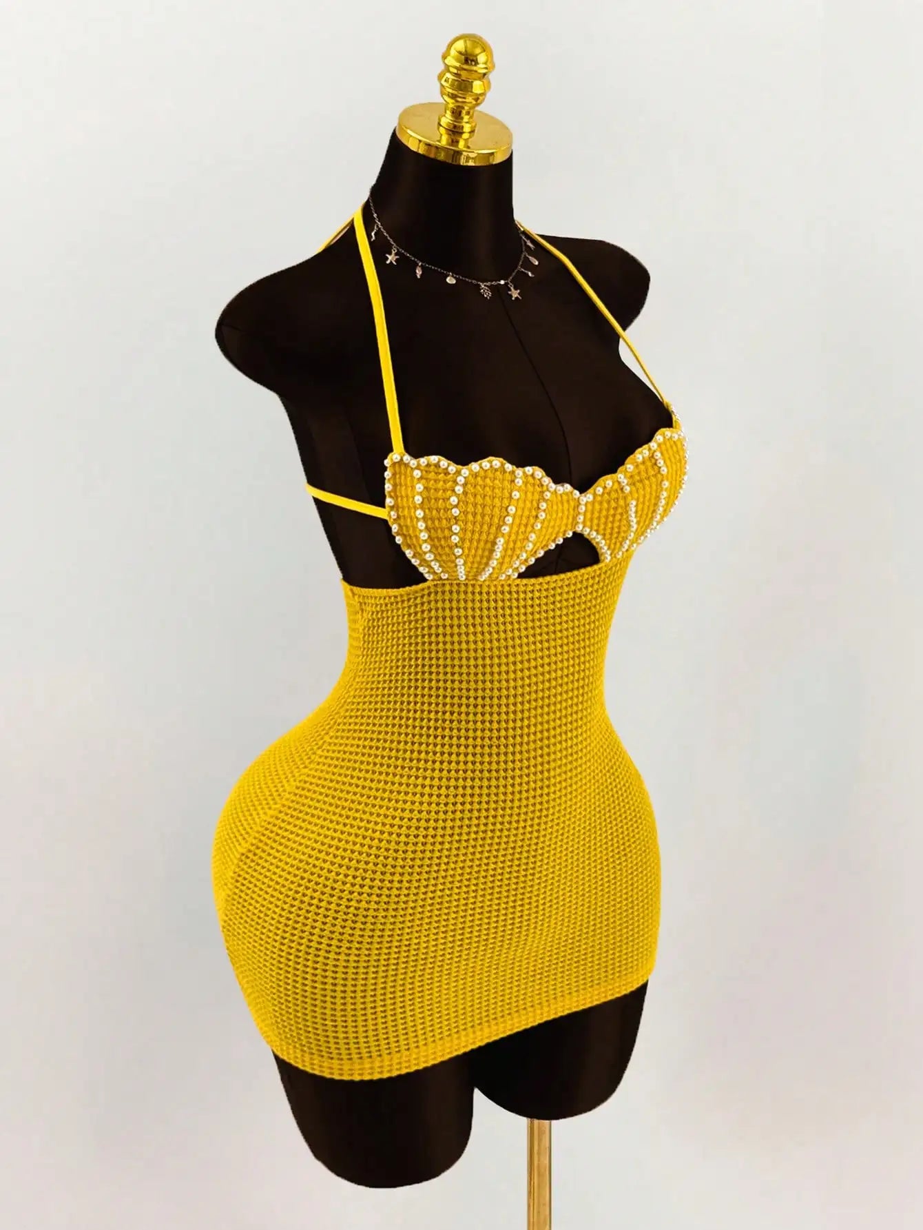 Pearl Crotchet Bodycon Dress