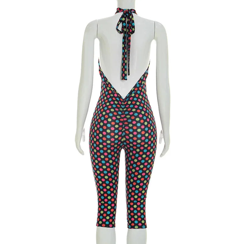 Polka Dot Halter Romper