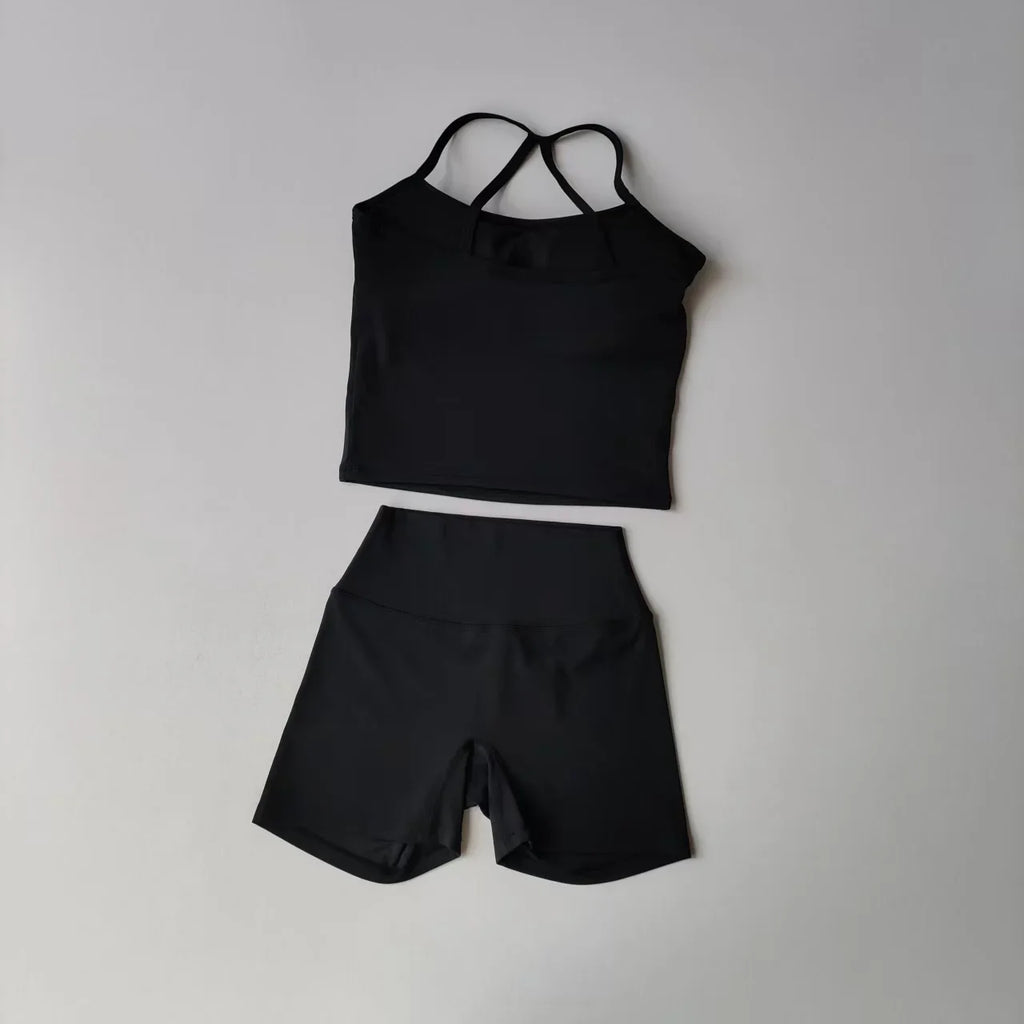 Ribbed Halter Top & Shorts Set