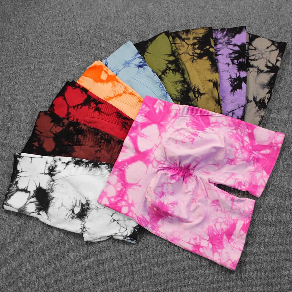 Tie-Dye Push-Up Gym Shorts