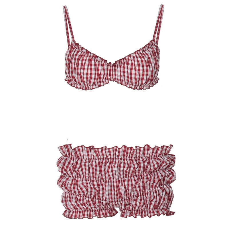 Striped Ruched Set